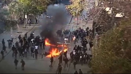Incidentes en Instituto Nacional: un menor quemado y cuatro detenidos tras 'violenta' manifestación