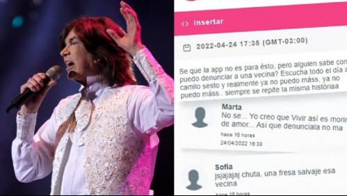 'Siempre se repite la misma historia': el curioso reclamo contra una vecina que escucha Camilo Sesto todo el día