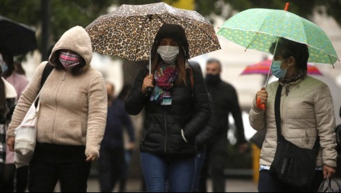'Sistema frontal con características de temporal': revisa el horario en que se concentrará la lluvia en Santiago
