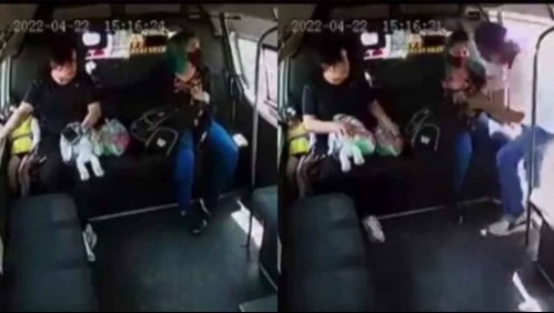'Ahí traigo mi tarea': Estudiante llora desconsolada y suplica a ladrones para que no le roben su mochila en un autobús