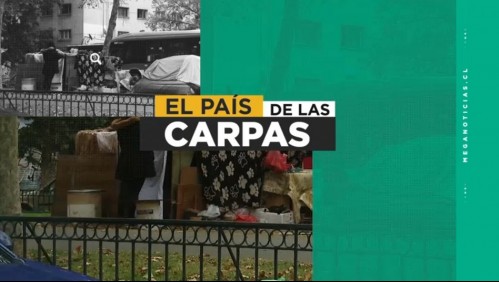 Chile es el país de las carpas: La lluvia golpea a la gente de la calle