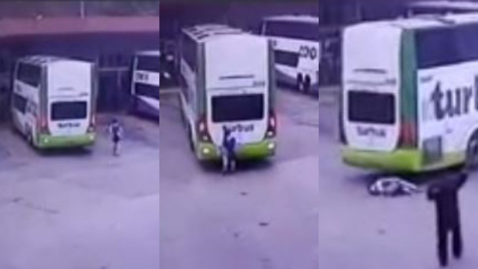 Video captó atropello de mujer en salida de buses del terminal en Valparaíso: Conductor no la vio detrás del vehículo