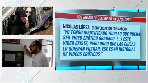 'Preséntame amigas jóvenes': Los mensajes borrados por Nicolás Lopez y que fueron rescatados en la investigación