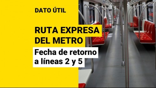 Ruta Expresa del Metro: ¿Cuándo vuelve a funcionar en las líneas 2 y 5?