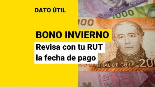 Inicia pago del Bono Invierno: Conoce con tu RUT cuándo recibirás el monto