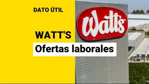¿Quieres trabajar en Watt's? Conoce las ofertas laborales disponibles