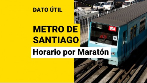 Metro cambia horarios por Maratón de Santiago: Conoce a qué hora abrirá este domingo