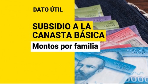 Subsidio a la canasta básica: Conoce el monto que podría recibir tu familia