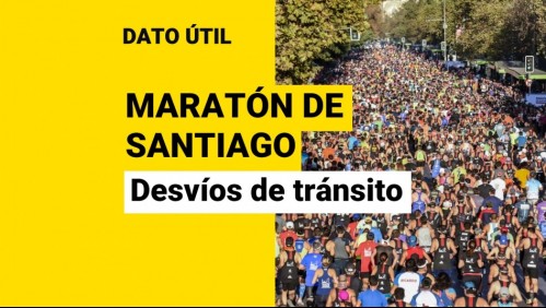 Maratón de Santiago: Conoce los desvíos de tránsito para este domingo 8 de mayo