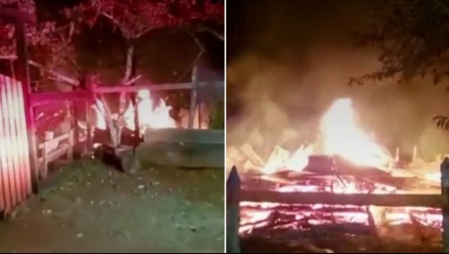 Nuevo ataque incendiario en la provincia de Arauco: Dos casas y dos galpones fueron quemados en Contulmo