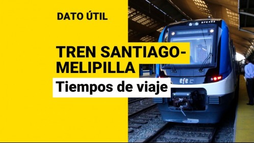 Avanza la construcción del Tren Santiago-Melipilla: ¿Cuáles serán los tiempos de viaje?