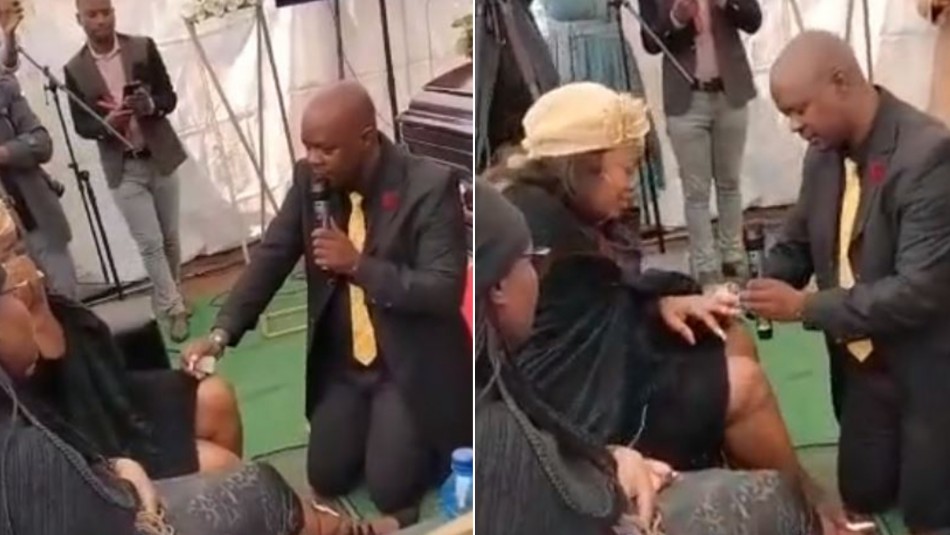 [VIDEO] Hombre le propone matrimonio a su novia en pleno funeral de su padre para ayudarla a sanar su corazón