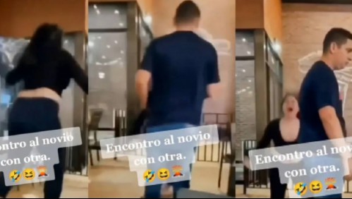 Aplaude, brinca, grita y llora: La reacción de una mujer al descubrir a su novio con su amante en un restaurante