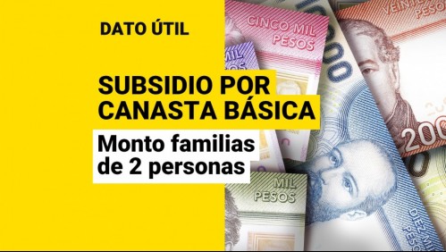 Subsidio por alza de canasta básica: Este es el monto que recibirían las familias de dos personas