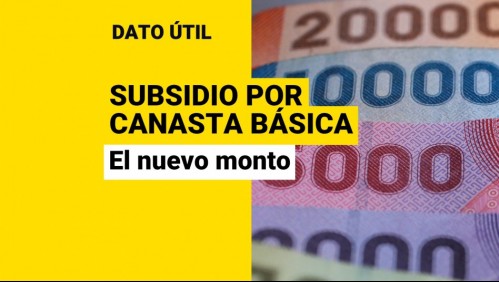 Ya no sería de $6.410: Revisa el nuevo monto del subsidio por alza de la canasta básica