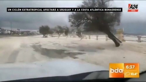 Vientos de hasta 100 km/h, múltiples daños y un joven muerto: ciclón extratropical mantiene en alerta a Uruguay