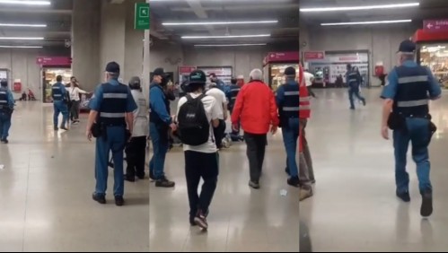 Desalojo de comerciantes ambulantes termina con nueve guardias heridos y un detenido en metro Ñuñoa