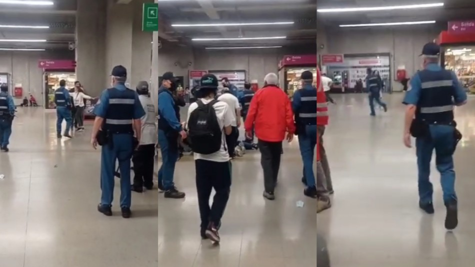 Desalojo de comerciantes ambulantes termina con nueve guardias heridos y un detenido en metro Ñuñoa