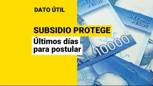 Últimos días para postular al Subsidio Protege de mayo: ¿Cómo solicitar los $200 mil mensuales?