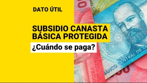 Subsidio Canasta Protegida: ¿Cuándo es la fecha de pago y qué montos recibo?