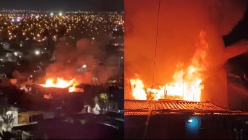 Incendio en Estación Central dejó cuatro casas afectadas y 10 damnificados