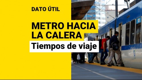 Extensión del Metro de Valparaíso hacia La Calera: ¿Cuánto durarían los viajes?
