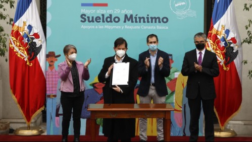 Gobierno promulga ley que reajusta el salario mínimo que incluye apoyo a canasta básica y subsidio a pymes