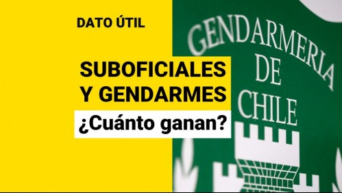 ¿Cuánto ganan los suboficiales de Gendarmería?