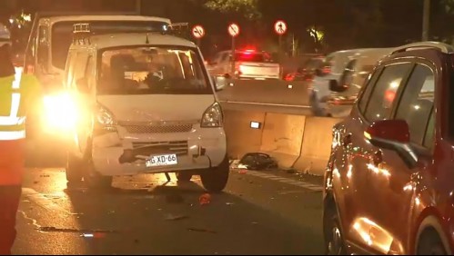 Alta congestión en la Ruta 5 hacia el sur por colisión múltiple de 8 vehículos