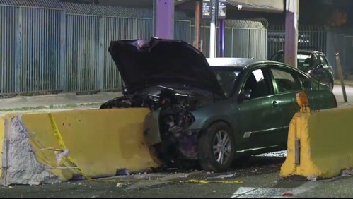 'La víctima venía a exceso de velocidad': joven de 25 años muere tras impactar su auto contra un bloque de cemento