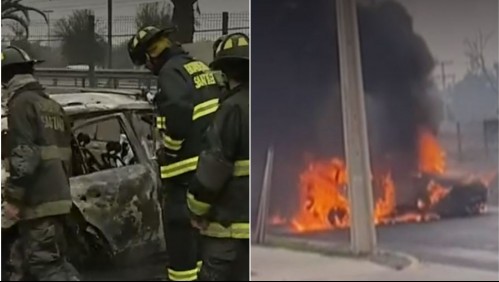 Delincuentes robaron bodega en la comuna de Renca: En su escape quemaron dos vehículos