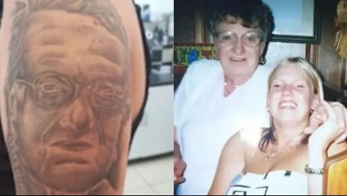 'Se parece a Rod Stewart': Pidió un tatuaje con el rostro de su abuela fallecida y el resultado no fue lo que esperaba