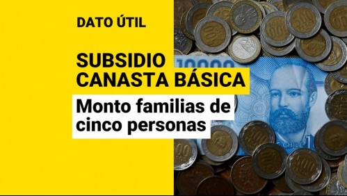 Subsidio Canasta Básica: ¿Cuánto dinero reciben las familias de cinco personas?