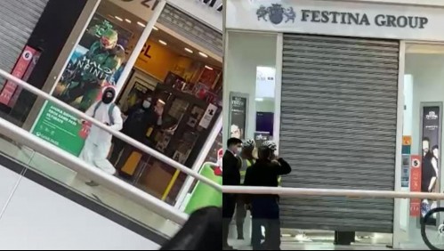 Sujetos en overoles blancos asaltan tienda de relojes en centro comercial de Cerrillos: Cuatro detenidos