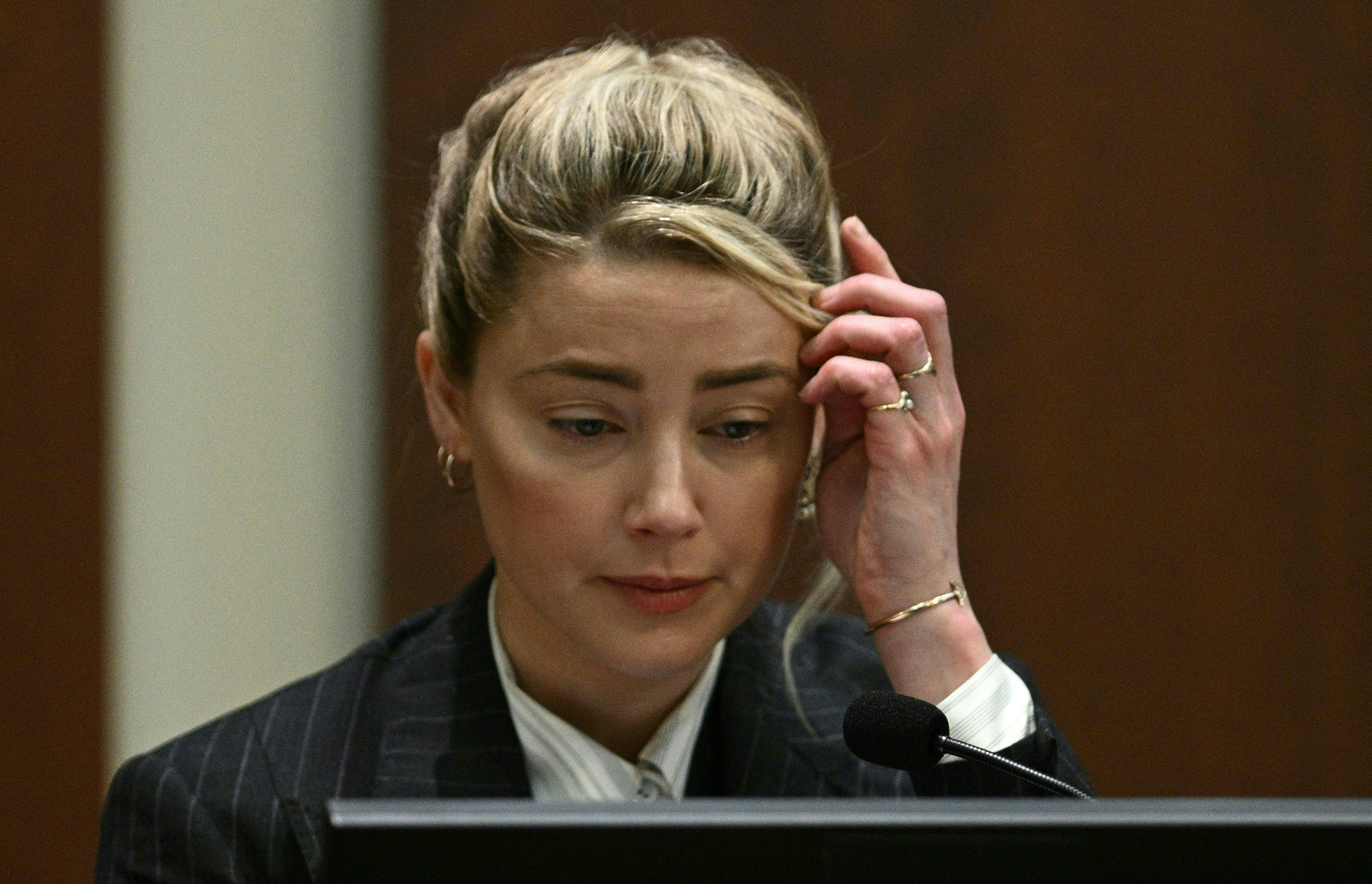 Amber Heard en una de las jornadas del mediático juicio contra su exmarido