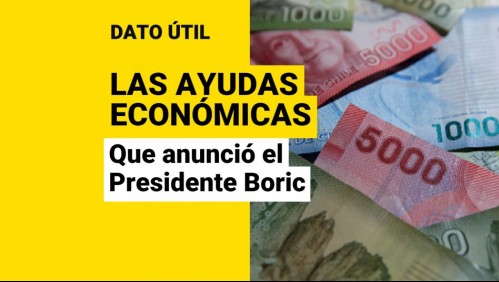 Beneficios del Estado: ¿Qué ayudas económicas anunció el Presidente Gabriel Boric?