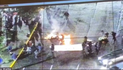 Nuevamente se registran disturbios en el sector de Plaza Baquedano