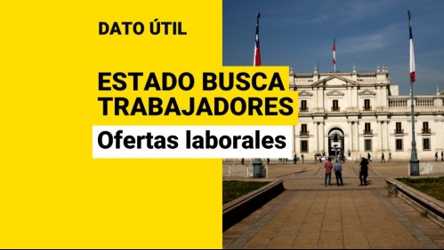 El Estado busca trabajadores: ¿Qué ofertas laborales están disponibles y cómo postular?