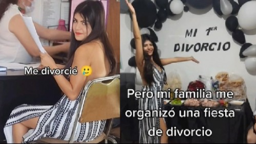 No querían al esposo: Familiares organizan fiesta de divorcio a una mujer luego de firmar la separación