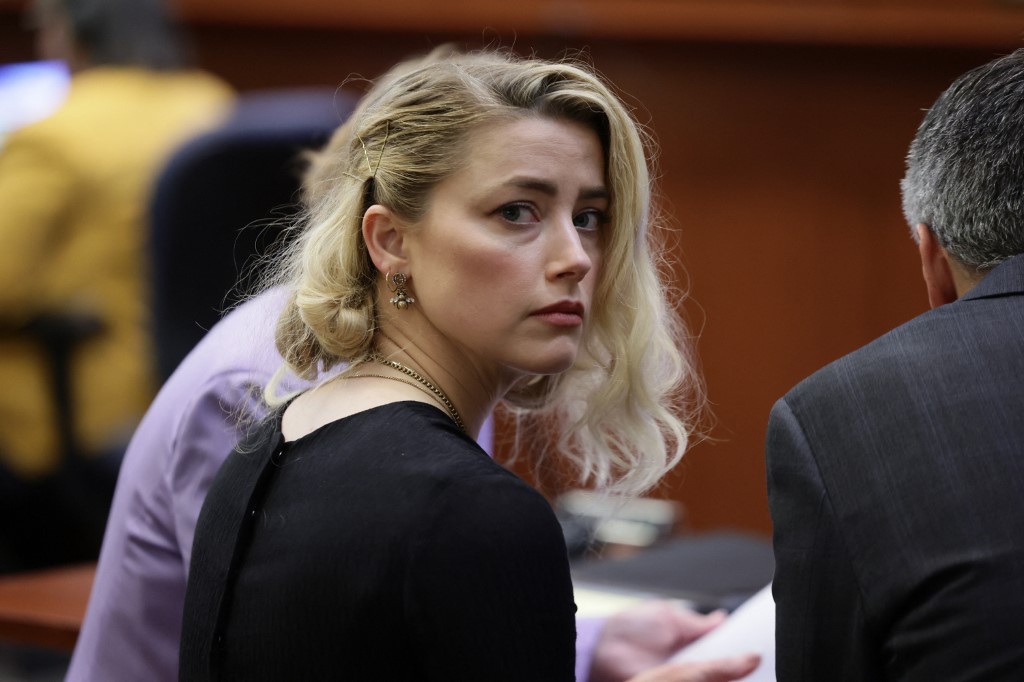 Amber Heard durante la auidiencia final del juicio.