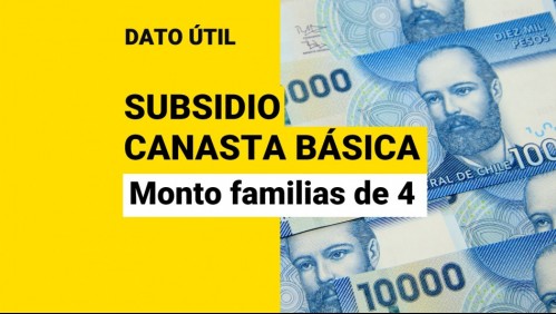 Subsidio Canasta Básica: ¿Cuánto recibiría una familia de 4 personas con los posibles nuevos montos?