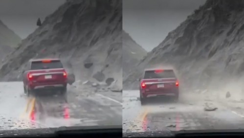 Históricas inundaciones en Yellowstone: Video capta impactante caída de rocas sobre un automóvil
