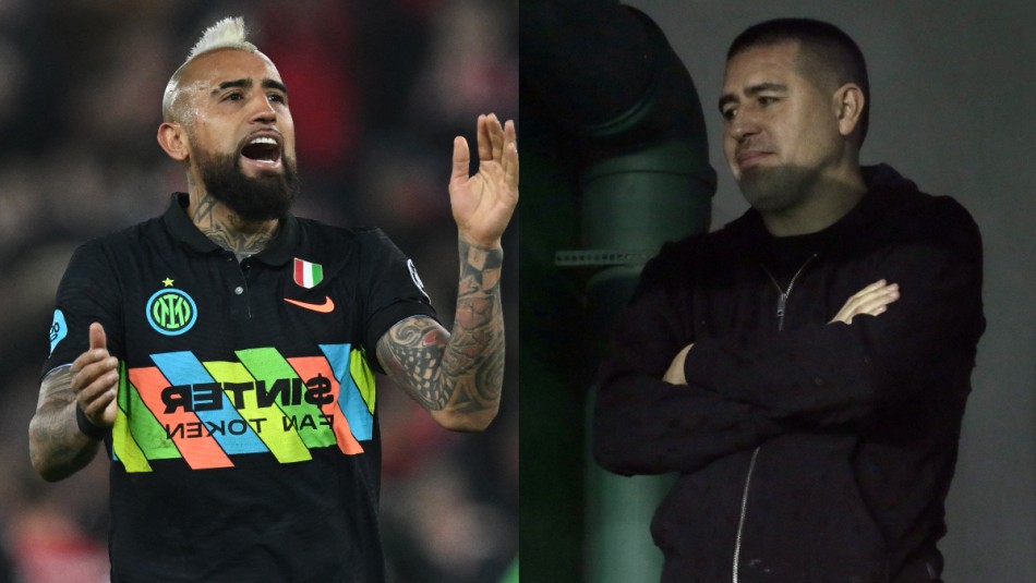 arturo-vidal-y-juan-roman-riquelme Arturo Vidal y Juan Román Riquelme