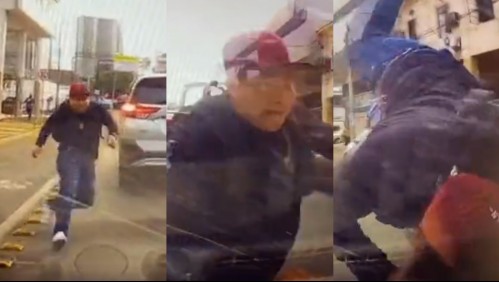 Ladrón es atropellado y golpeado segundos después de haberle robado a un transeúnte