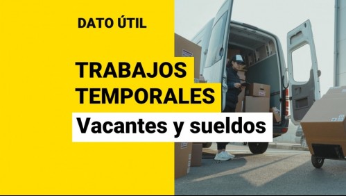 Sueldos de hasta $800 mil para trabajos temporales: Revisa las vacantes disponibles y cómo postular