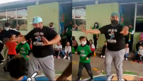 Sacó los 'pasos prohibidos': Papá se vuelve viral tras realizar efusivo baile en el colegio de su hijo