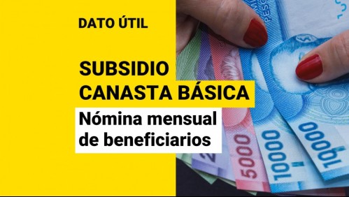Subsidio Canasta Básica: Revisa el calendario de publicación de los beneficiarios