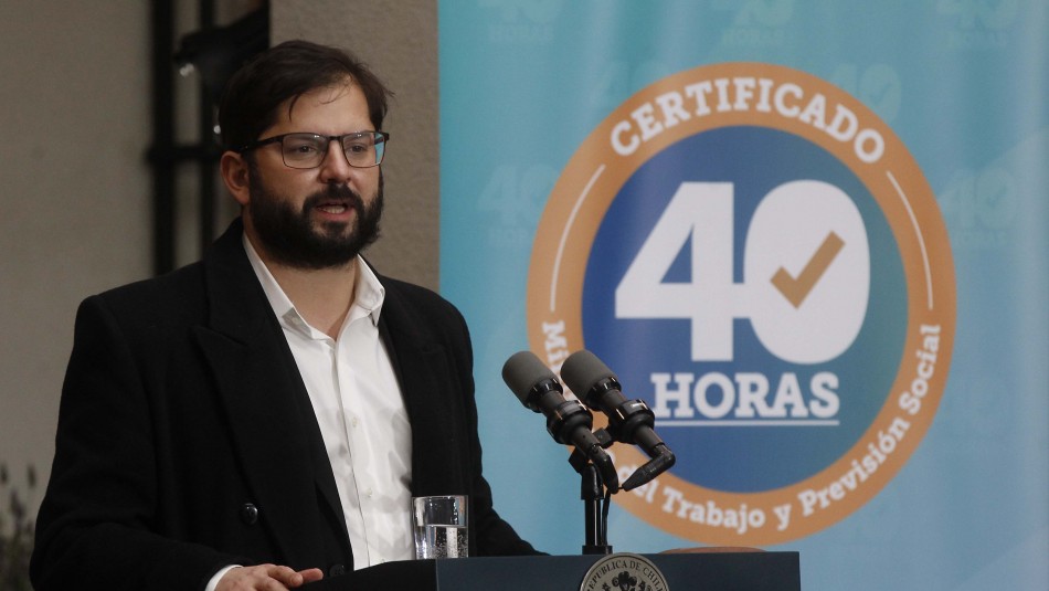 Presidente Boric llamó al Congreso a respaldar proyecto de 40 horas laborales: Presidente Boric llamó al Congreso a respaldar proyecto de 40 horas laborales: