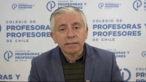 Presidente del Colegio de Profesores reitera crítica al Mineduc: 'No estamos para cuidar niños por si llegan'