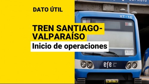 Tren Santiago-Valparaíso: ¿Cuándo comenzaría a operar?